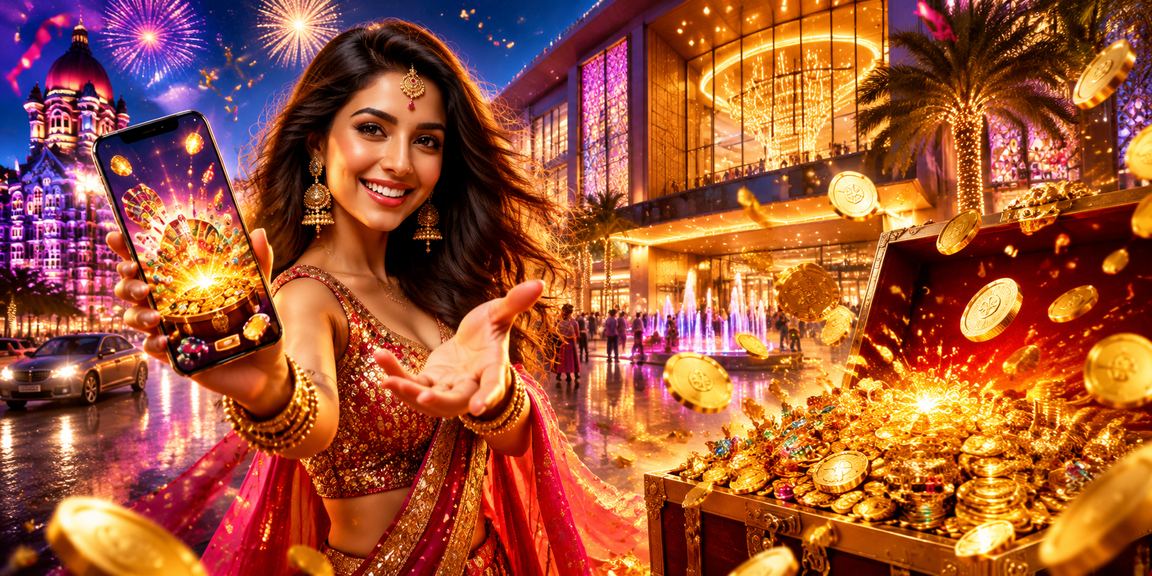 Mobile casino interface showcasing Bollywood-themed games